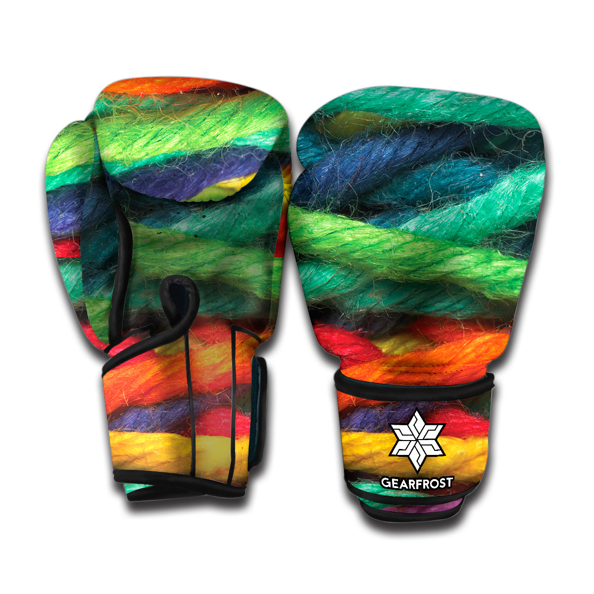 Colorful Yarn Print Boxing Gloves