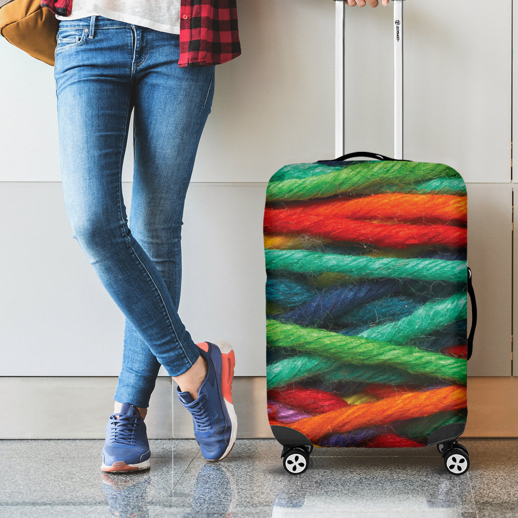 Colorful Yarn Print Luggage Cover