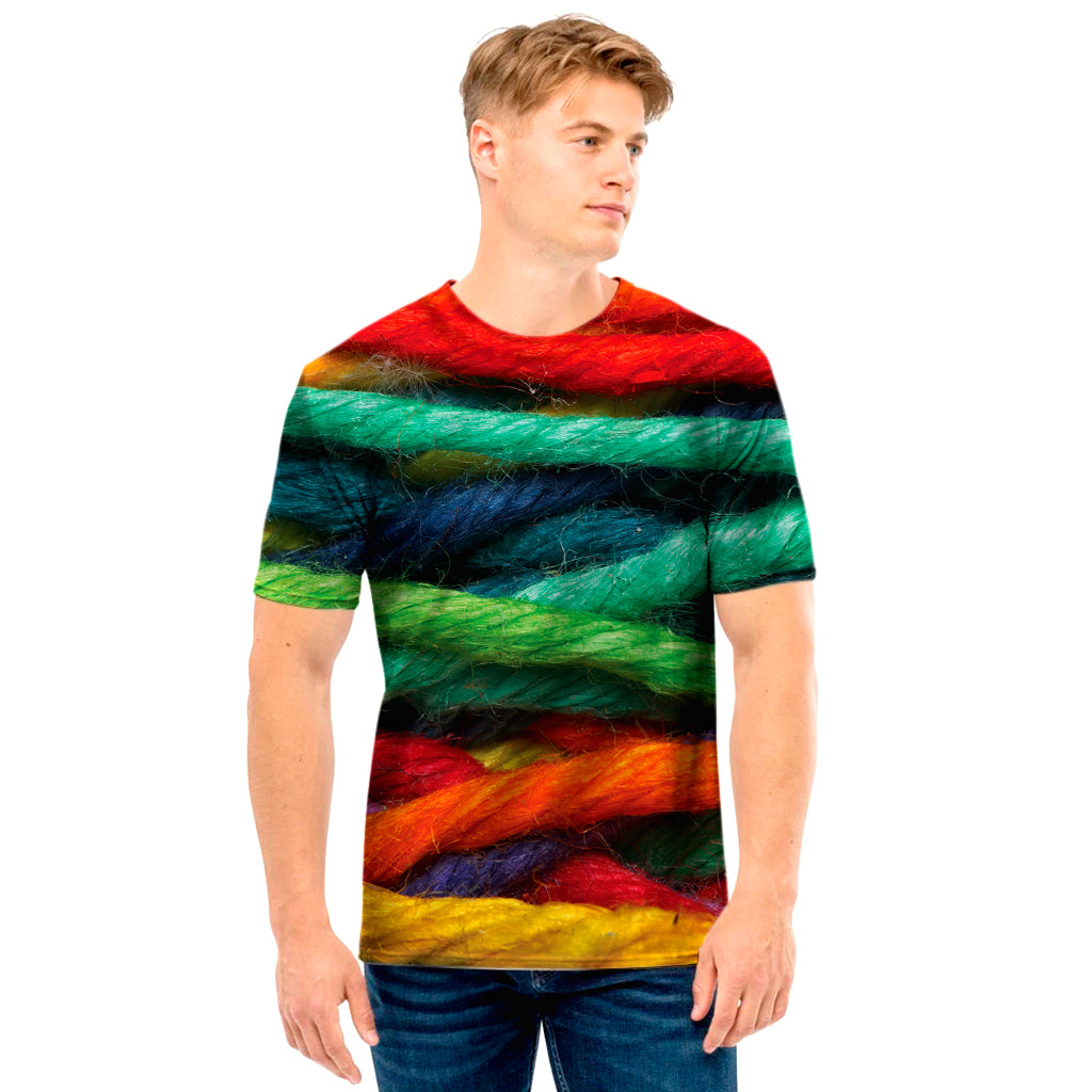 Colorful Yarn Print Men's T-Shirt