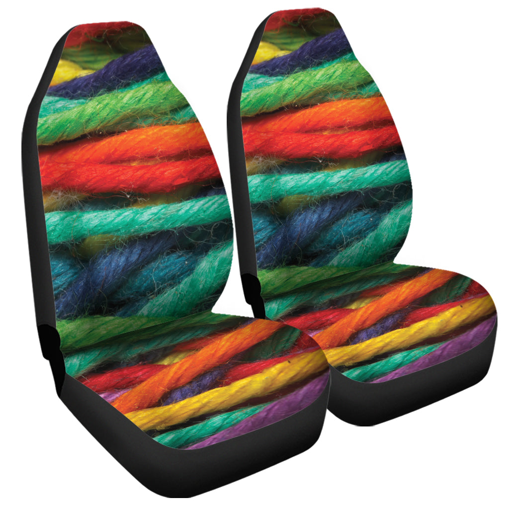 Colorful Yarn Print Universal Fit Car Seat Covers