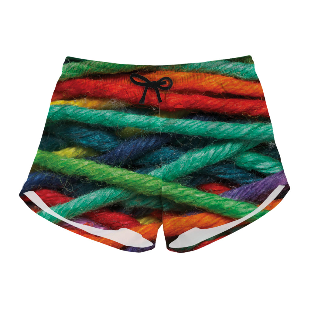 Colorful Yarn Print Women's Shorts