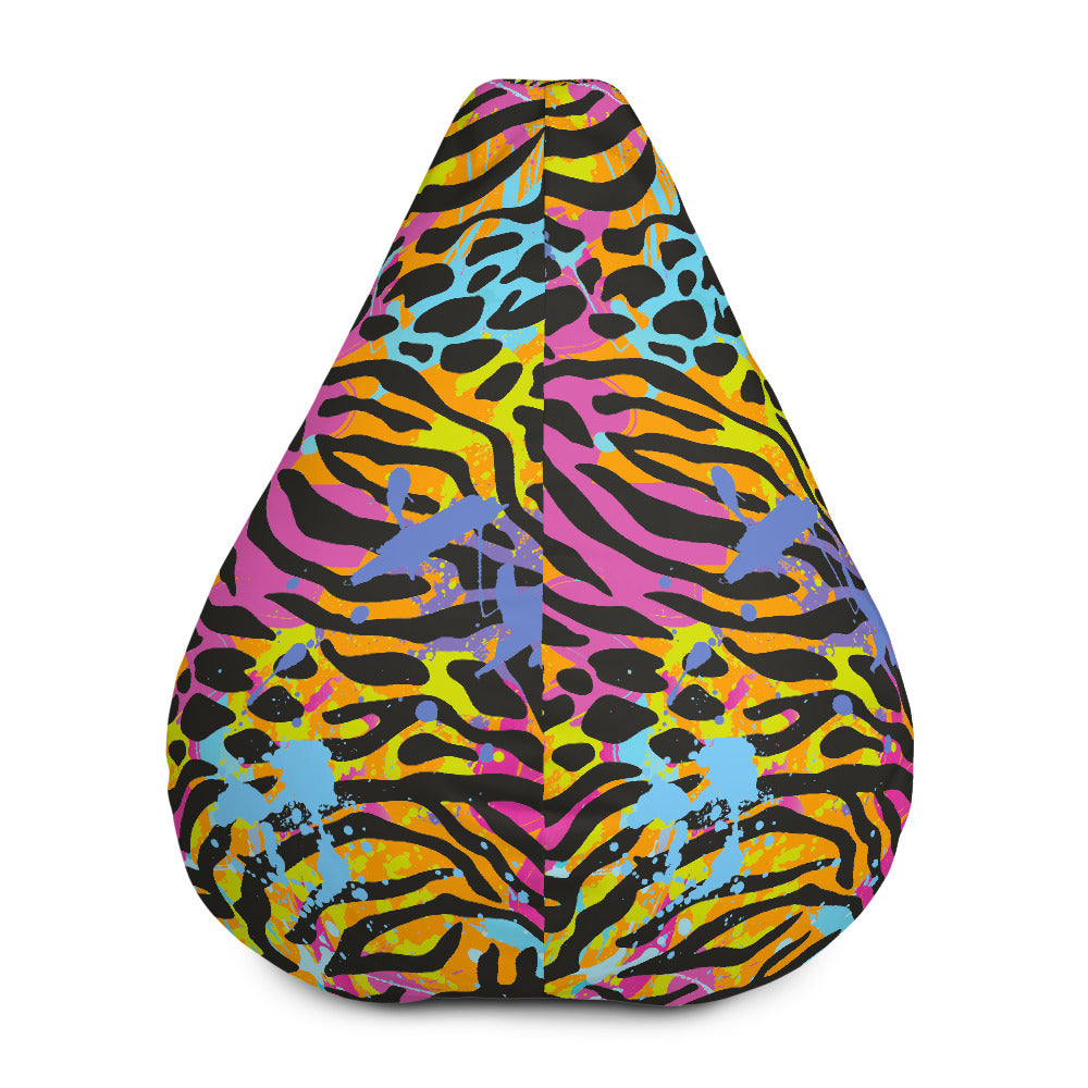 Colorful Zebra Leopard Pattern Print Bean Bag Cover