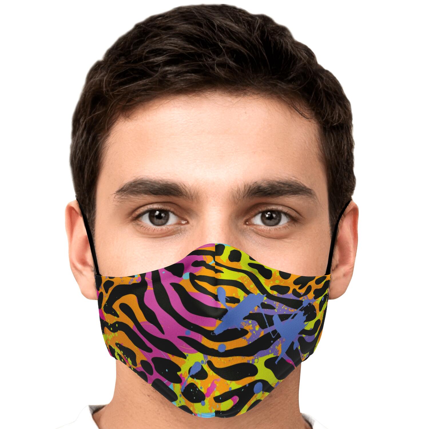 Colorful Zebra Leopard Pattern Print Face Mask