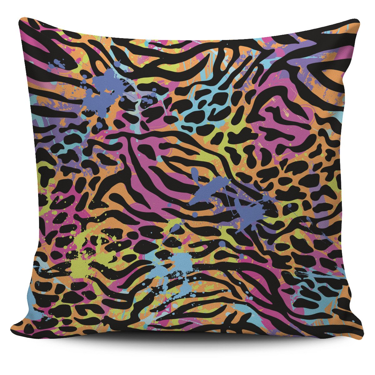 Colorful Zebra Leopard Pattern Print Pillow Cover