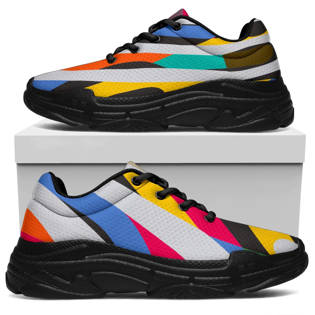 Colorful Zebra Pattern Print Chunky Sneakers