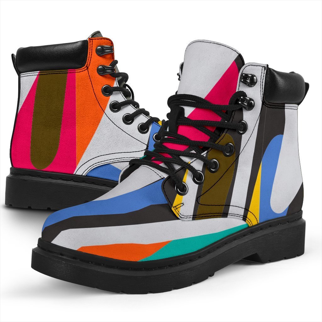 Colorful Zebra Pattern Print Classic Boots