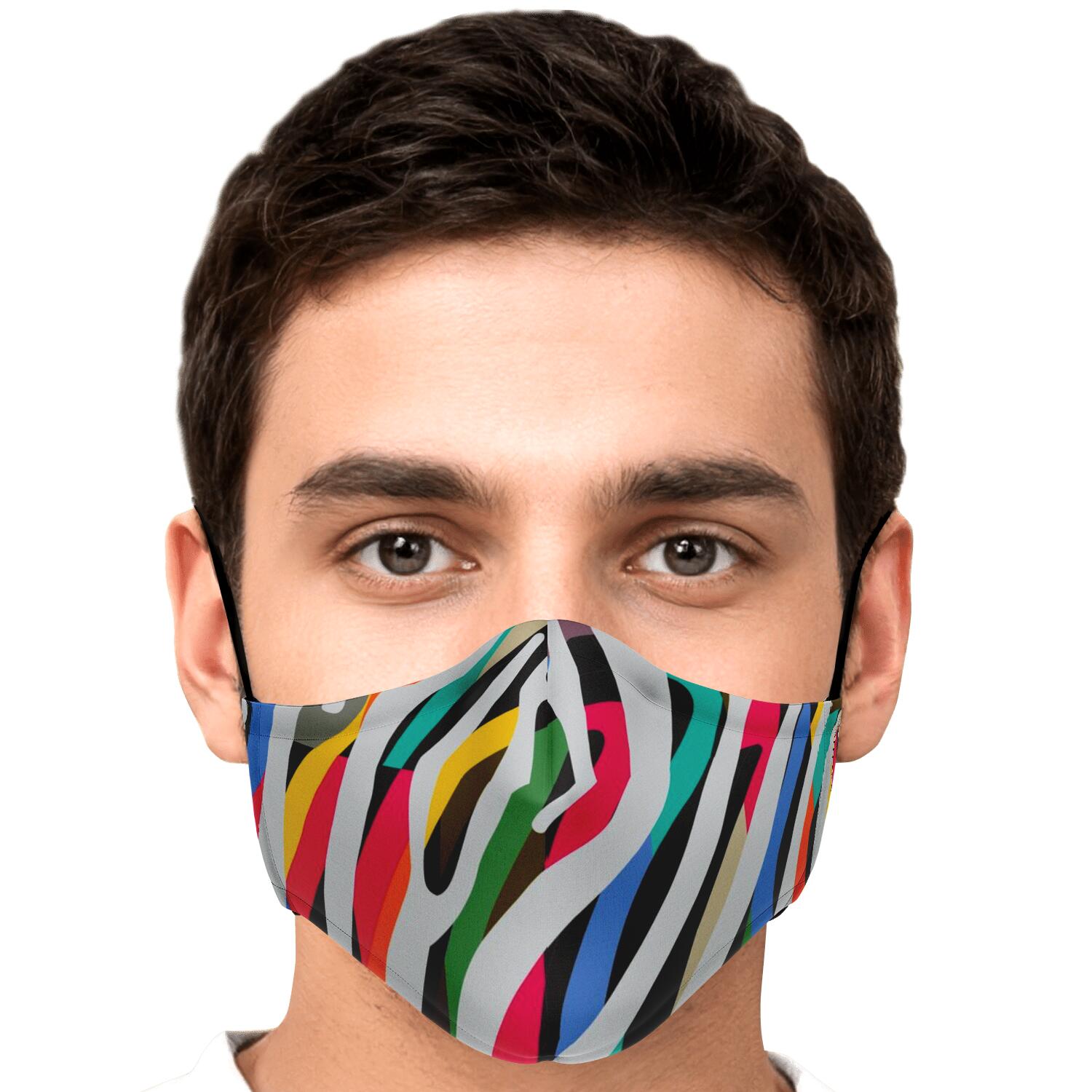 Colorful Zebra Pattern Print Face Mask