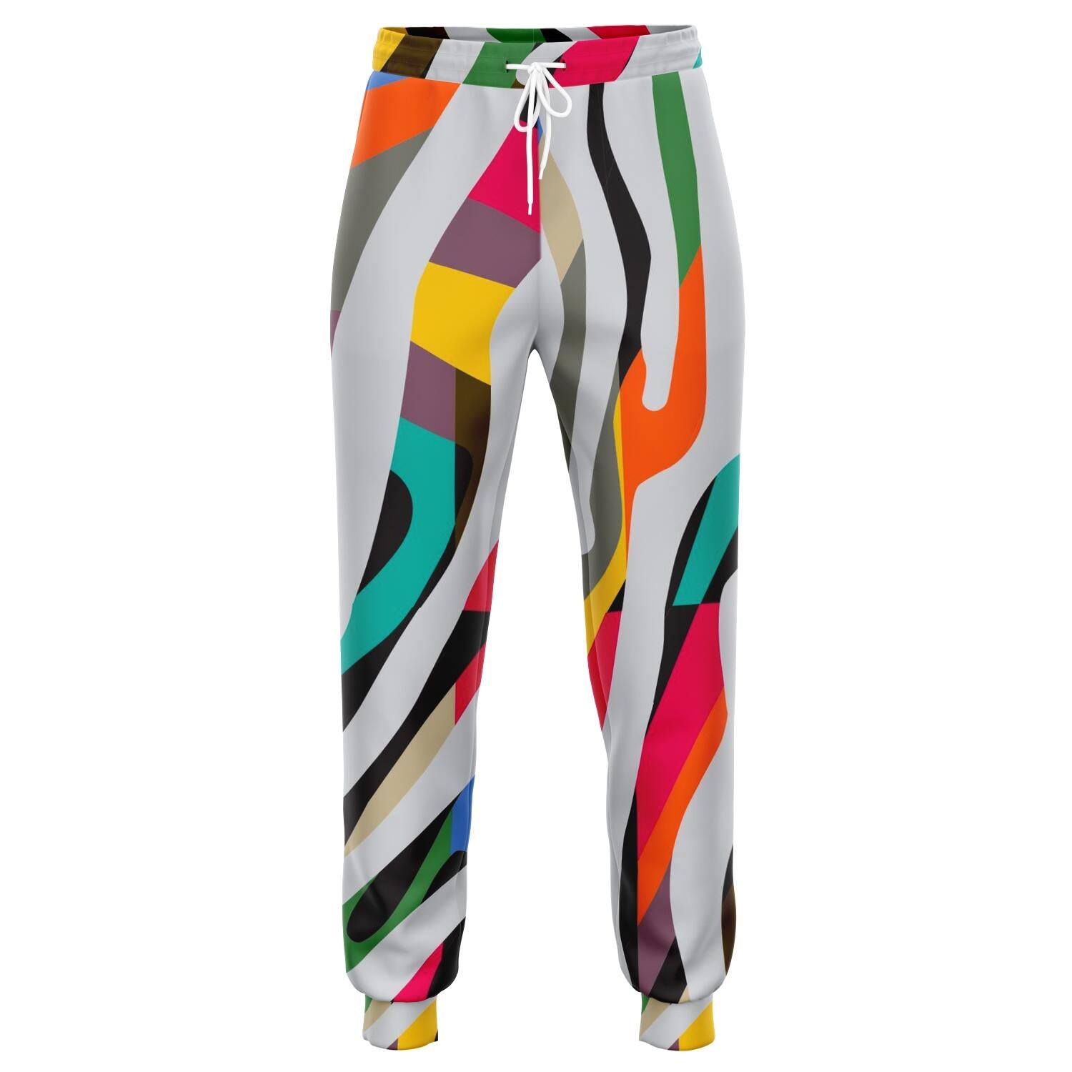 Colorful Zebra Pattern Print Jogger Pants