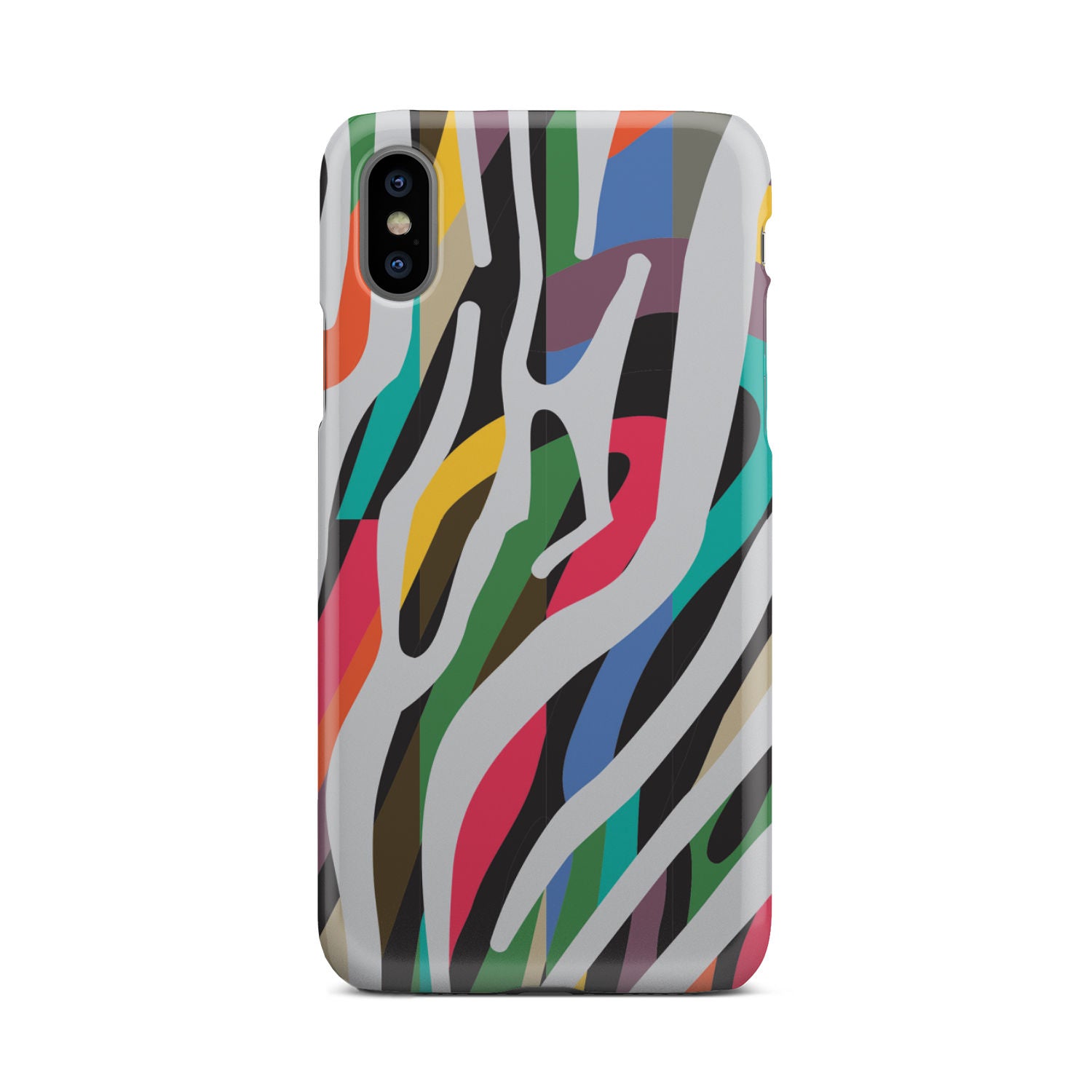 Colorful Zebra Pattern Print Phone Case