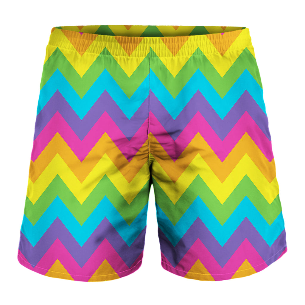 Colorful Zigzag Pattern Print Men's Shorts