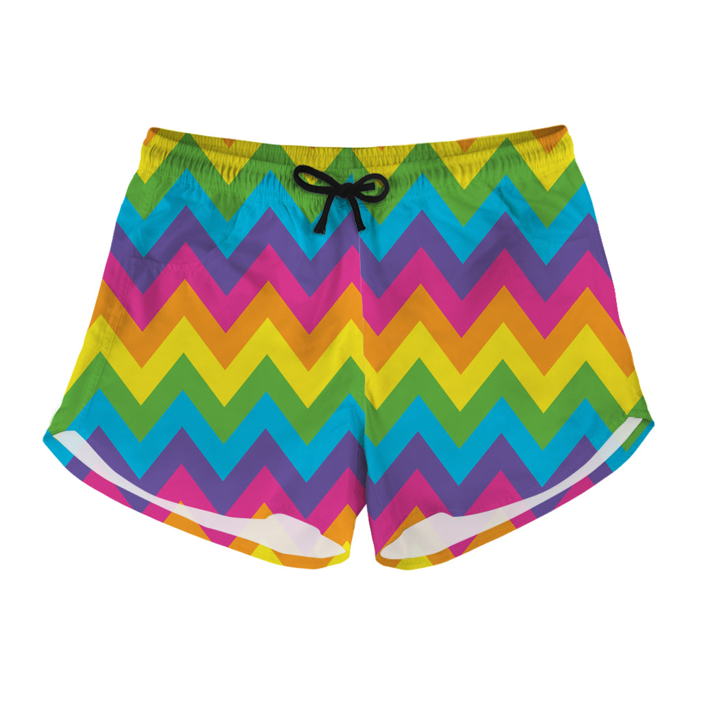 Colorful Zigzag Pattern Print Women's Shorts