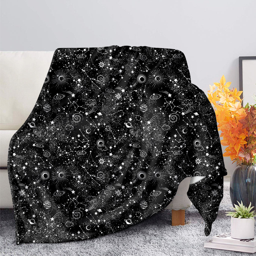 Constellation Galaxy Pattern Print Blanket