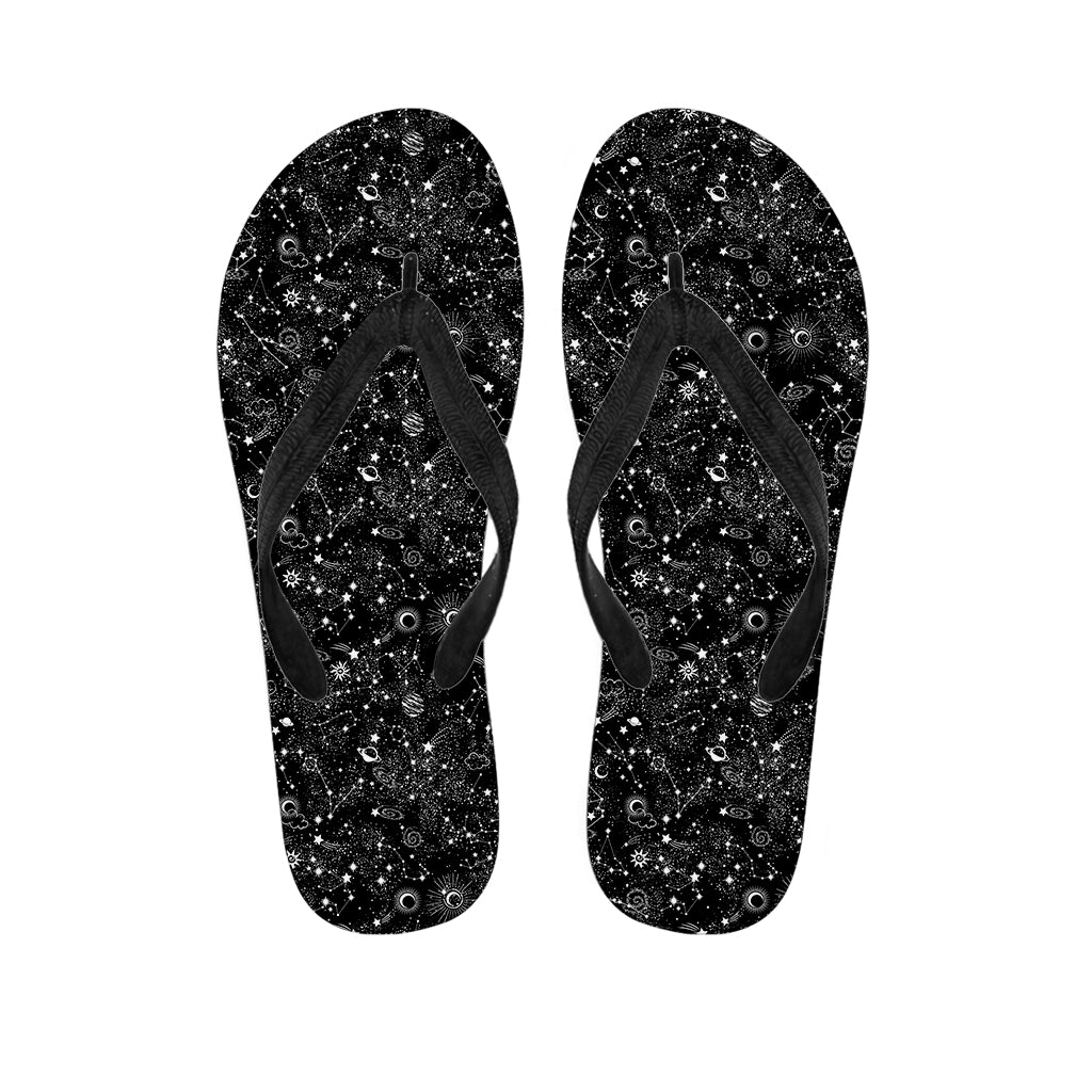 Constellation Galaxy Pattern Print Flip Flops