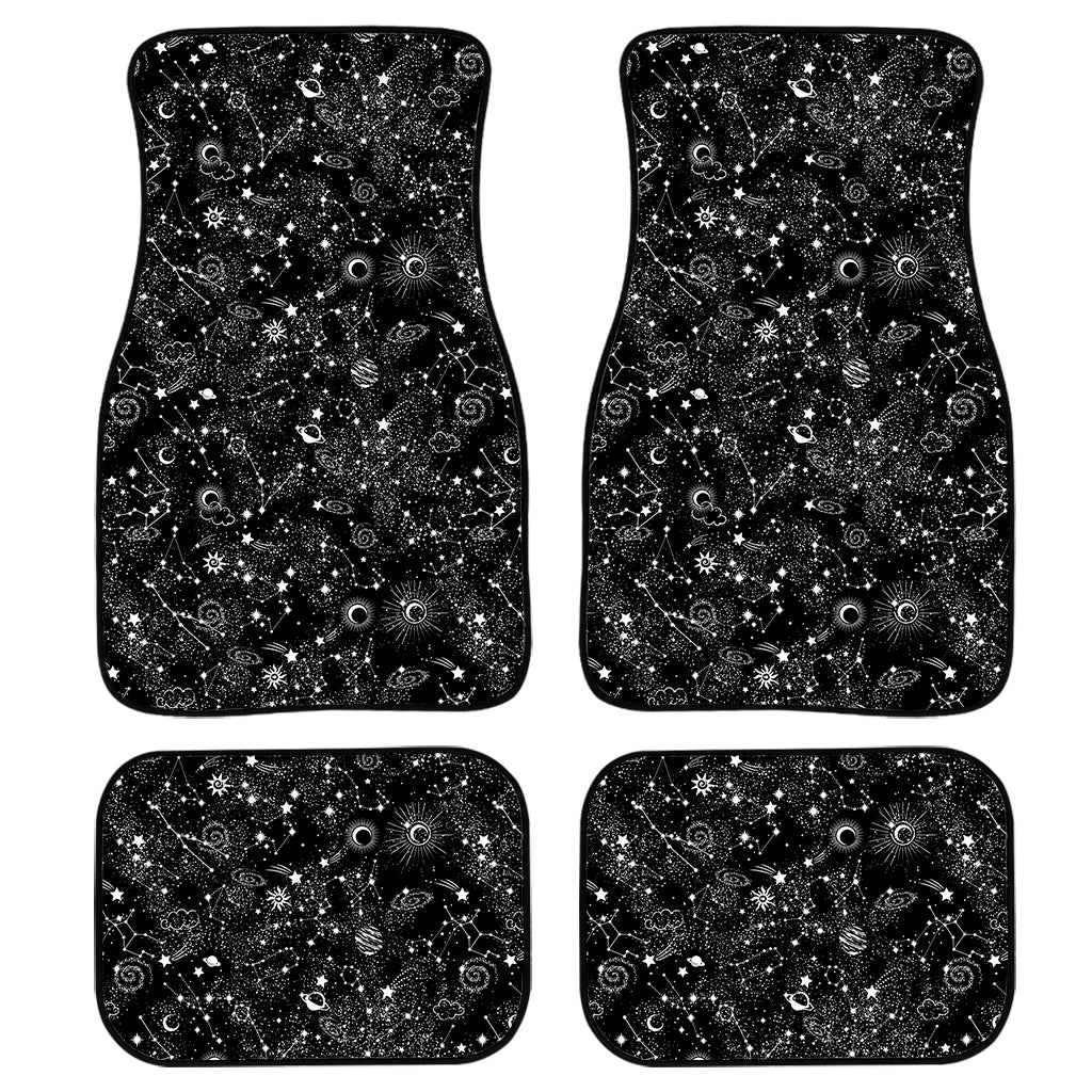 Constellation Galaxy Pattern Print Front and Back Car Floor Mats