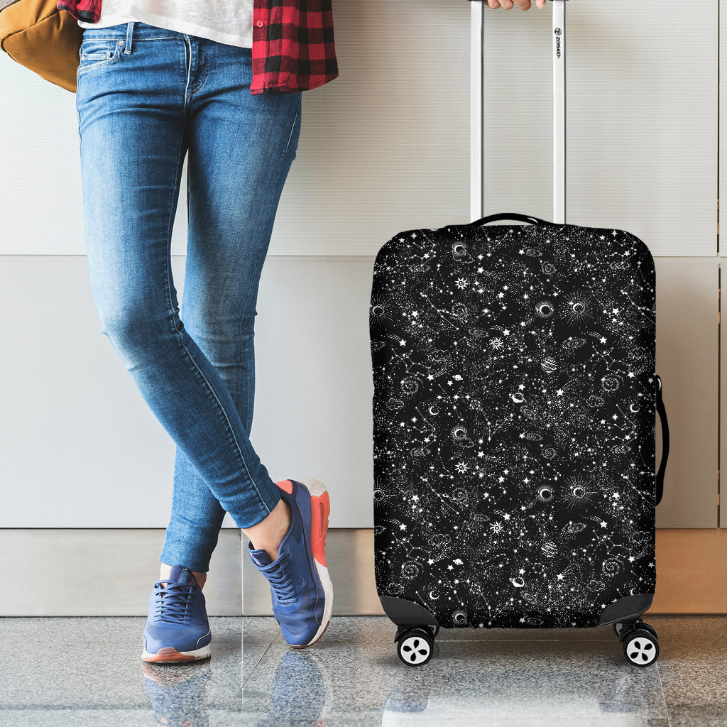 Constellation Galaxy Pattern Print Luggage Cover