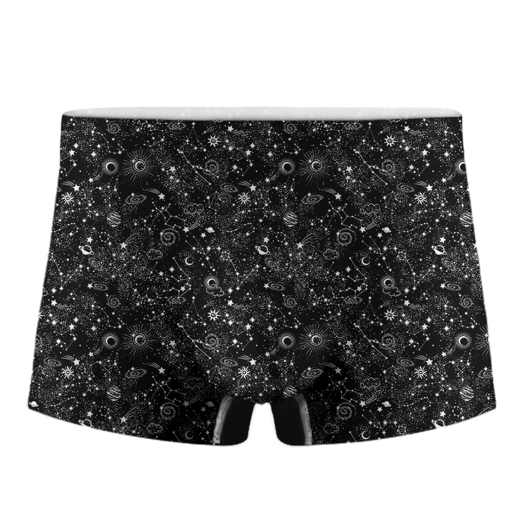 Constellation Galaxy Pattern Print Men's Boxer Briefs