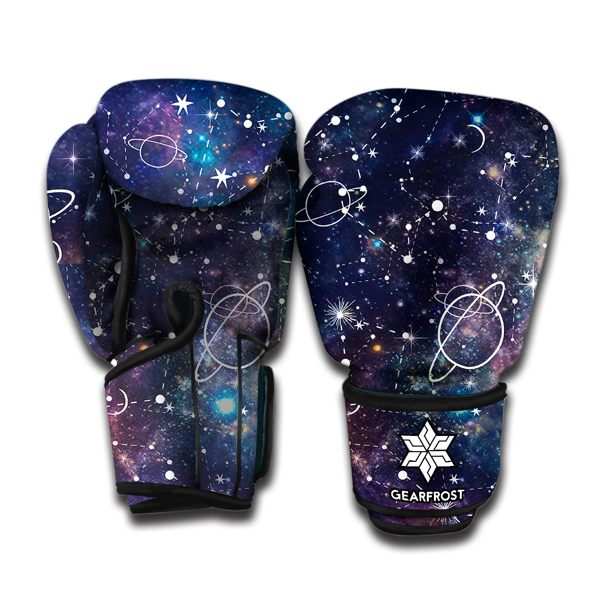 Constellation Galaxy Space Print Boxing Gloves