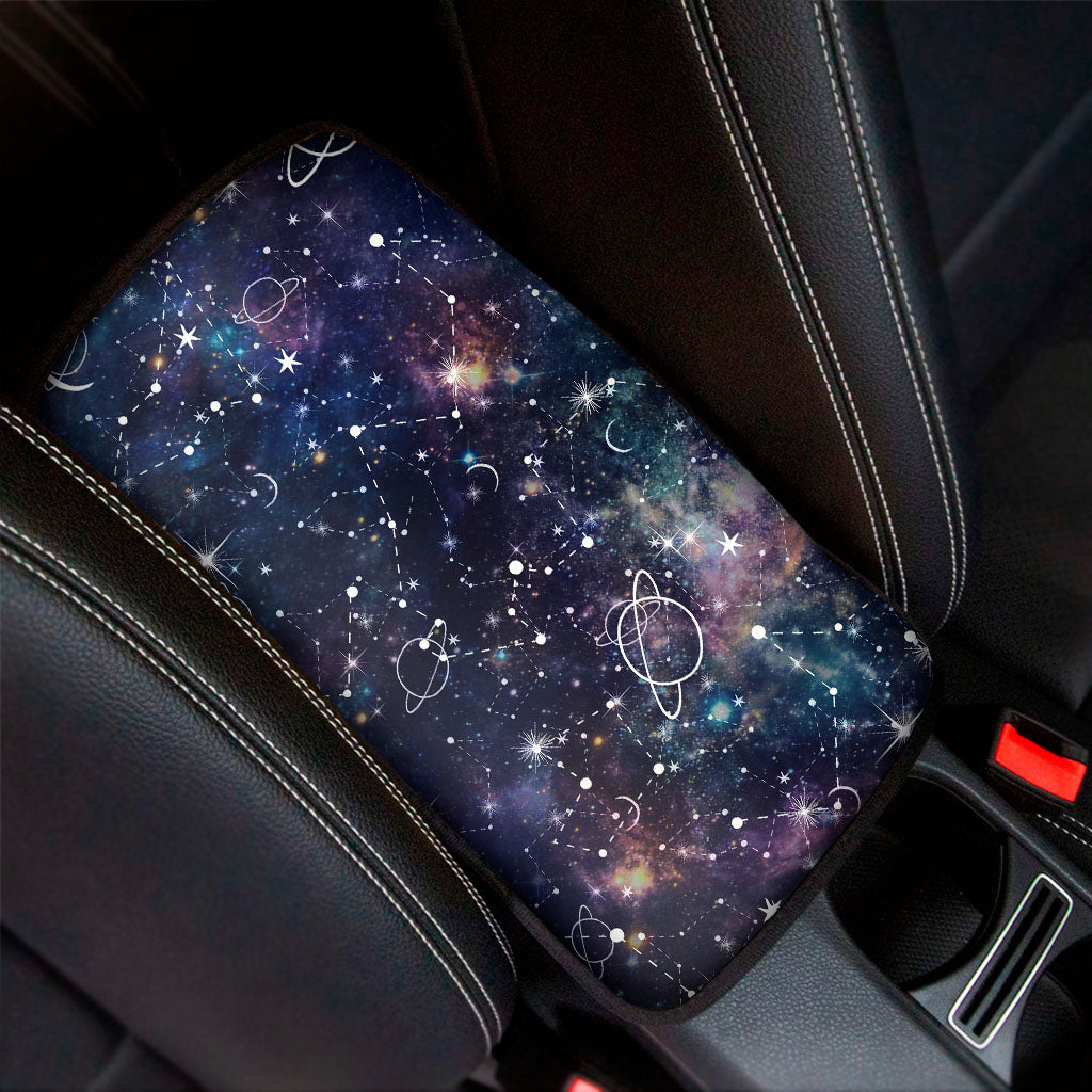 Constellation Galaxy Space Print Car Center Console Cover