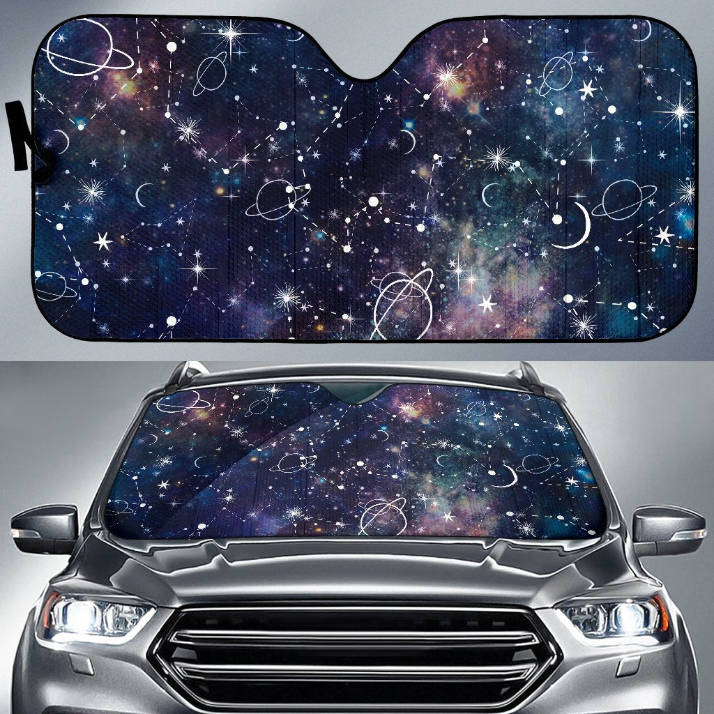 Constellation Galaxy Space Print Car Sun Shade