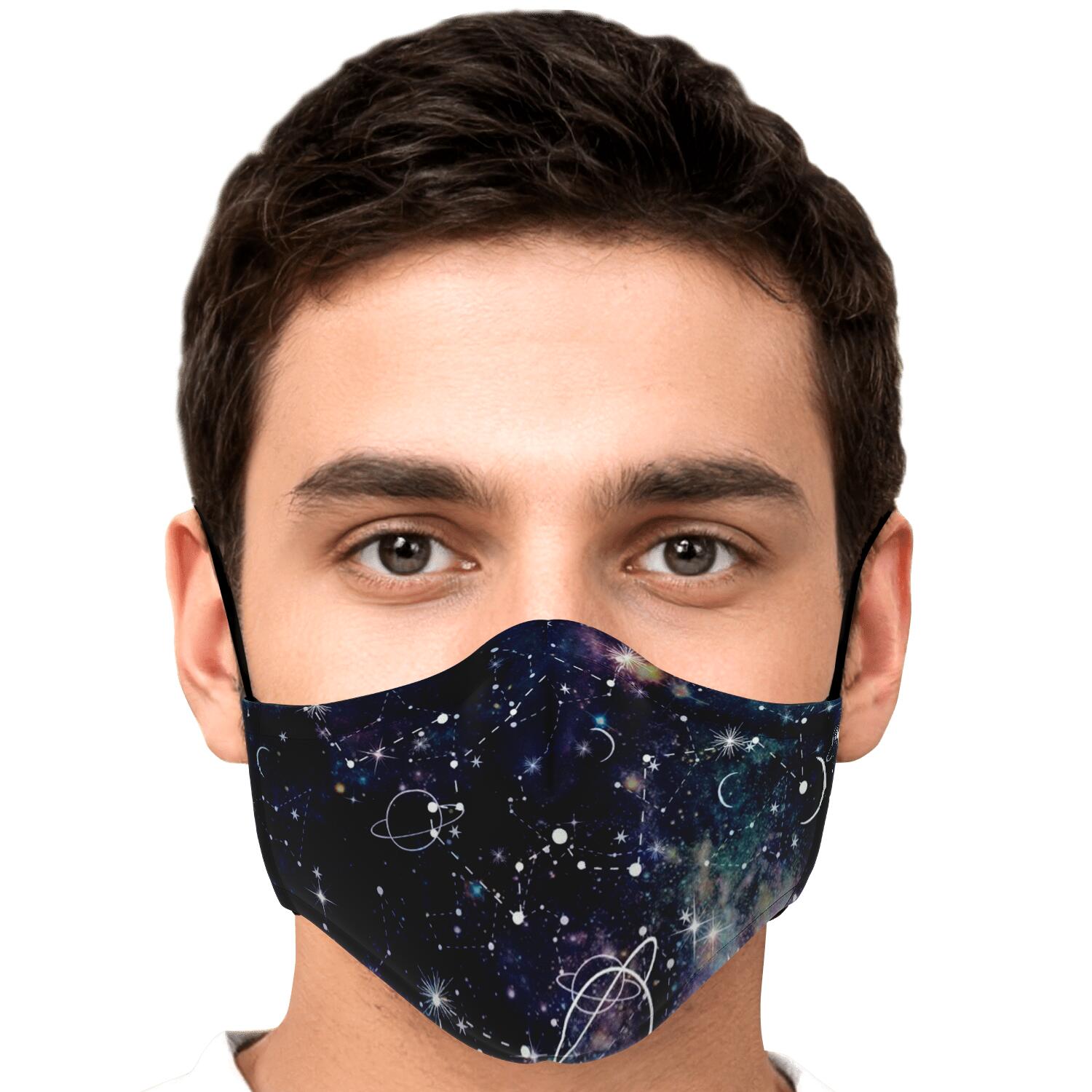 Constellation Galaxy Space Print Face Mask