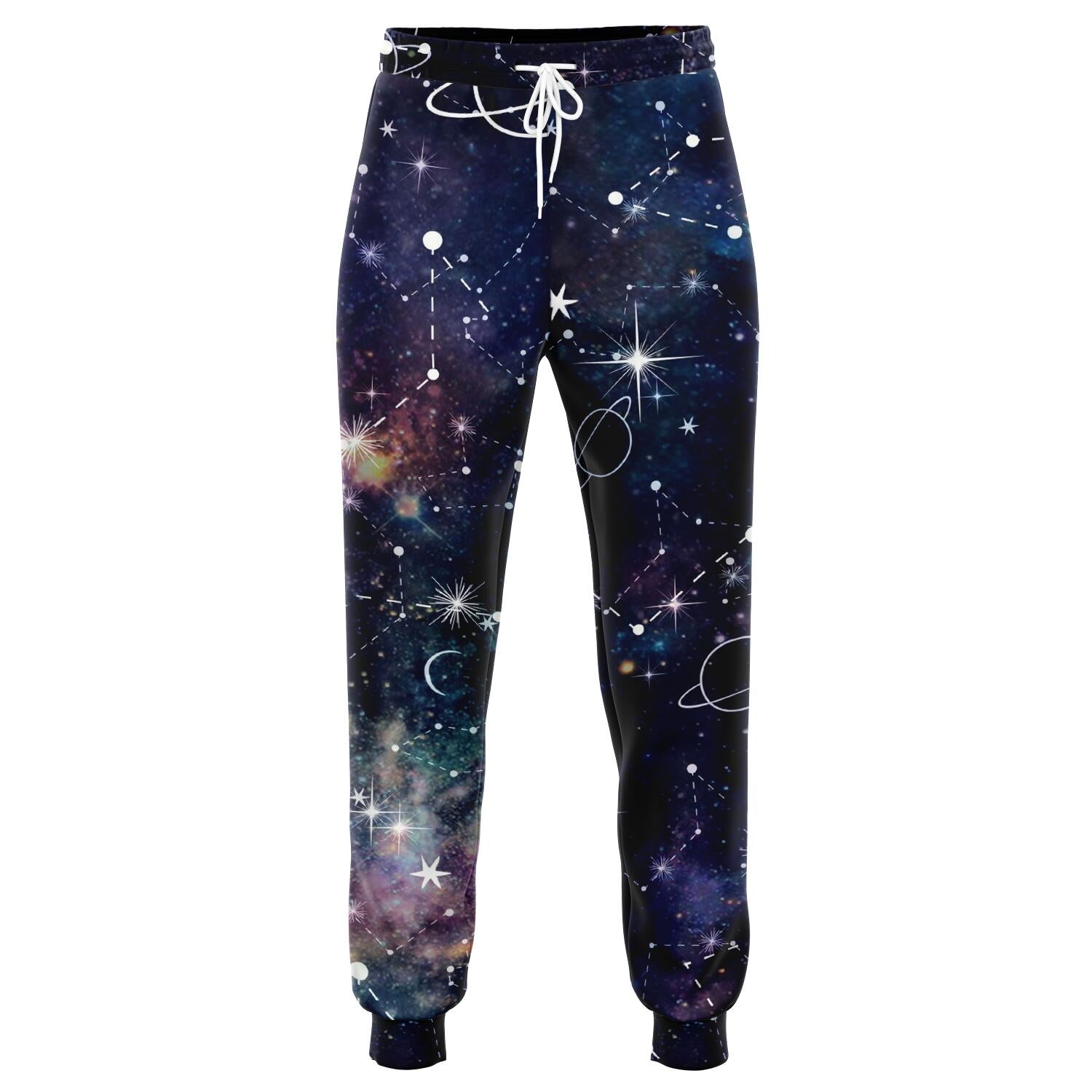 Constellation Galaxy Space Print Jogger Pants