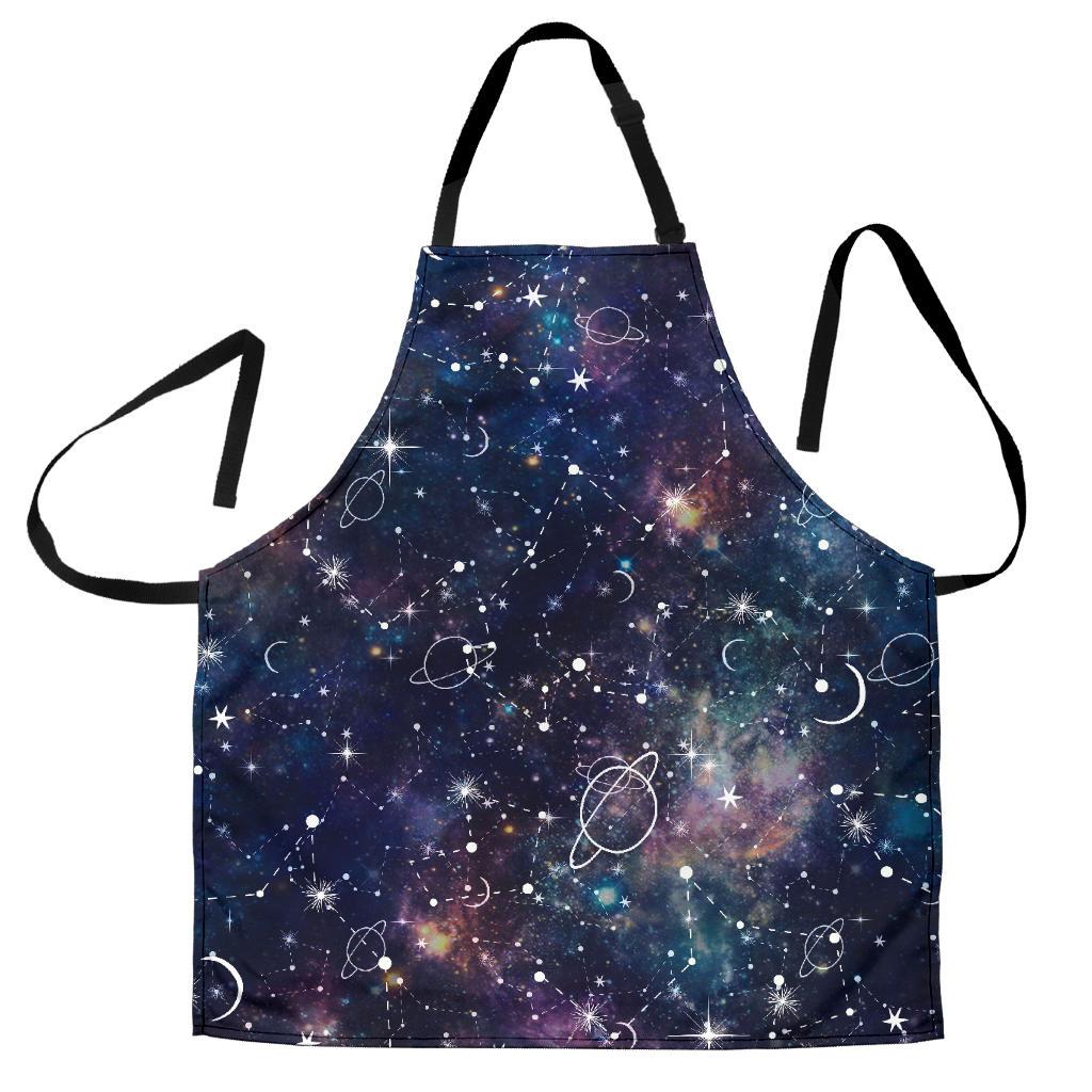 Constellation Galaxy Space Print Men's Apron