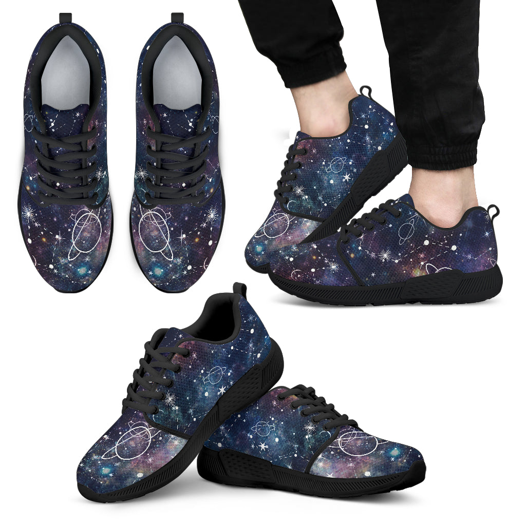 Constellation Galaxy Space Print Men's Athletic Shoes