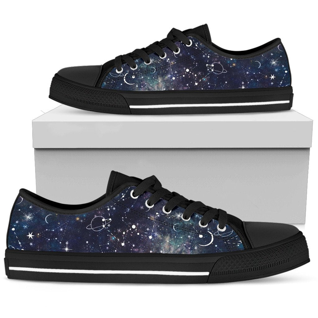 Constellation Galaxy Space Print Men's Low Top Shoes