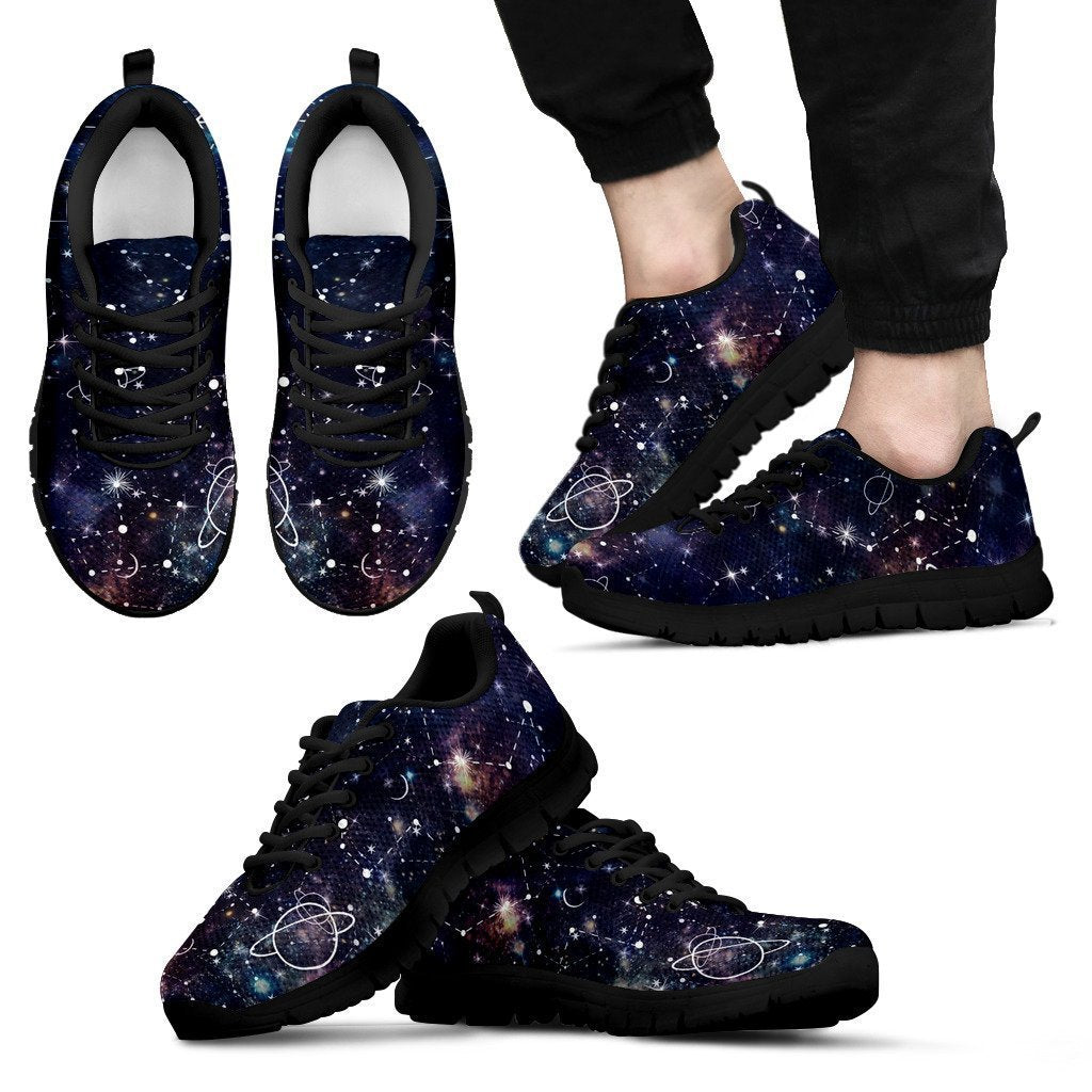 Constellation Galaxy Space Print Men's Sneakers