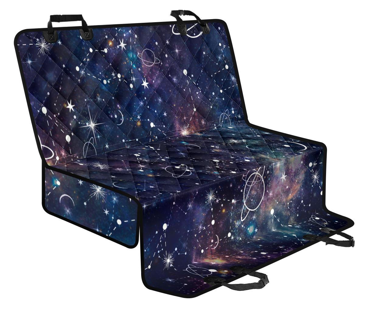 Constellation Galaxy Space Print Pet Car Back Seat Cover