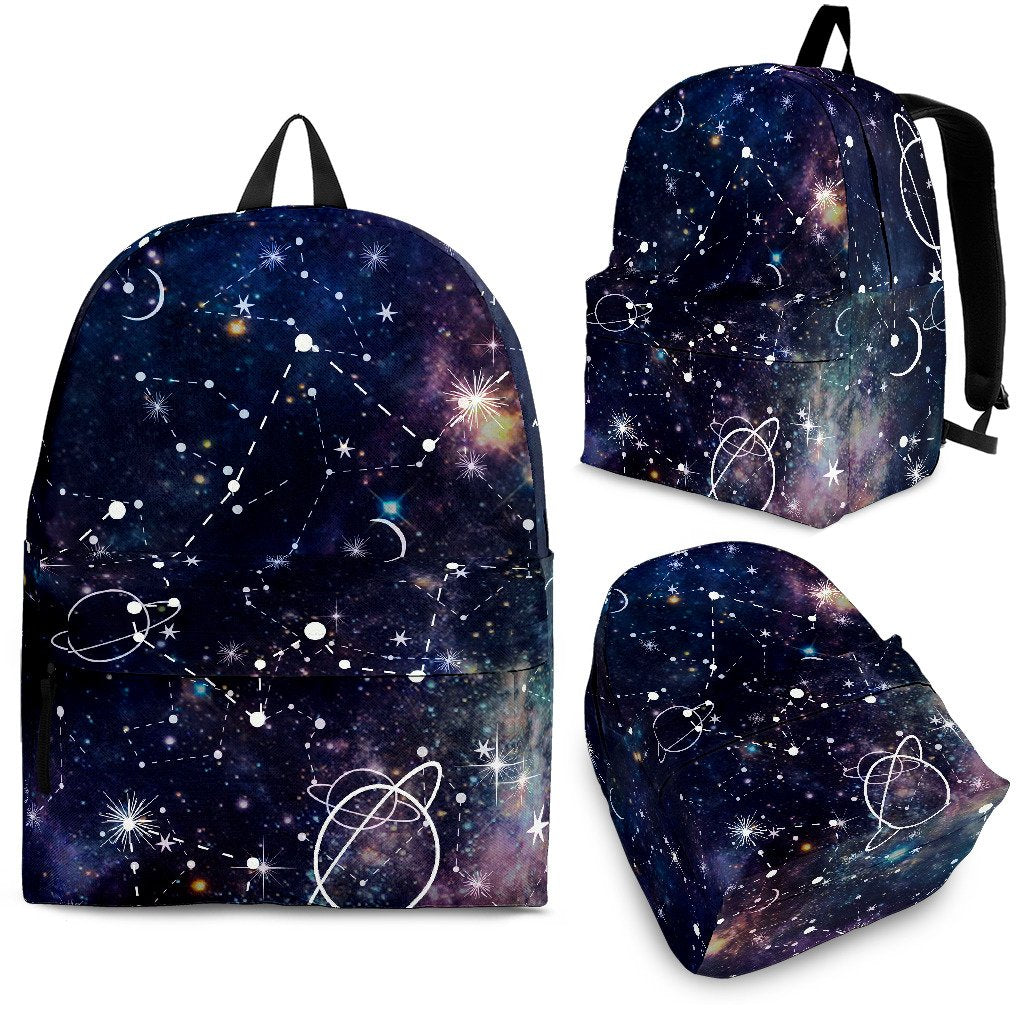 Constellation Galaxy Space Print School Backpack