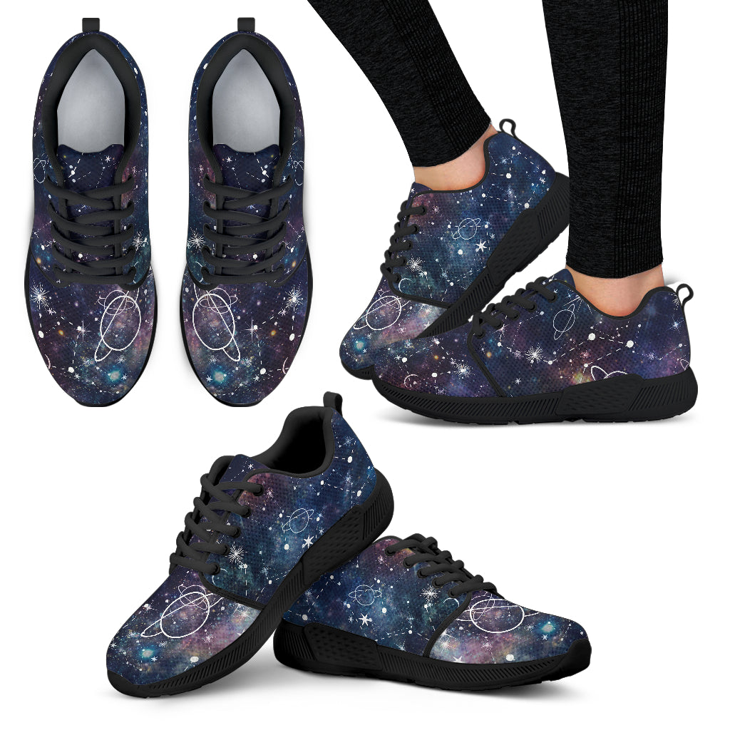 Constellation Galaxy Space Print Women's Athletic Shoes