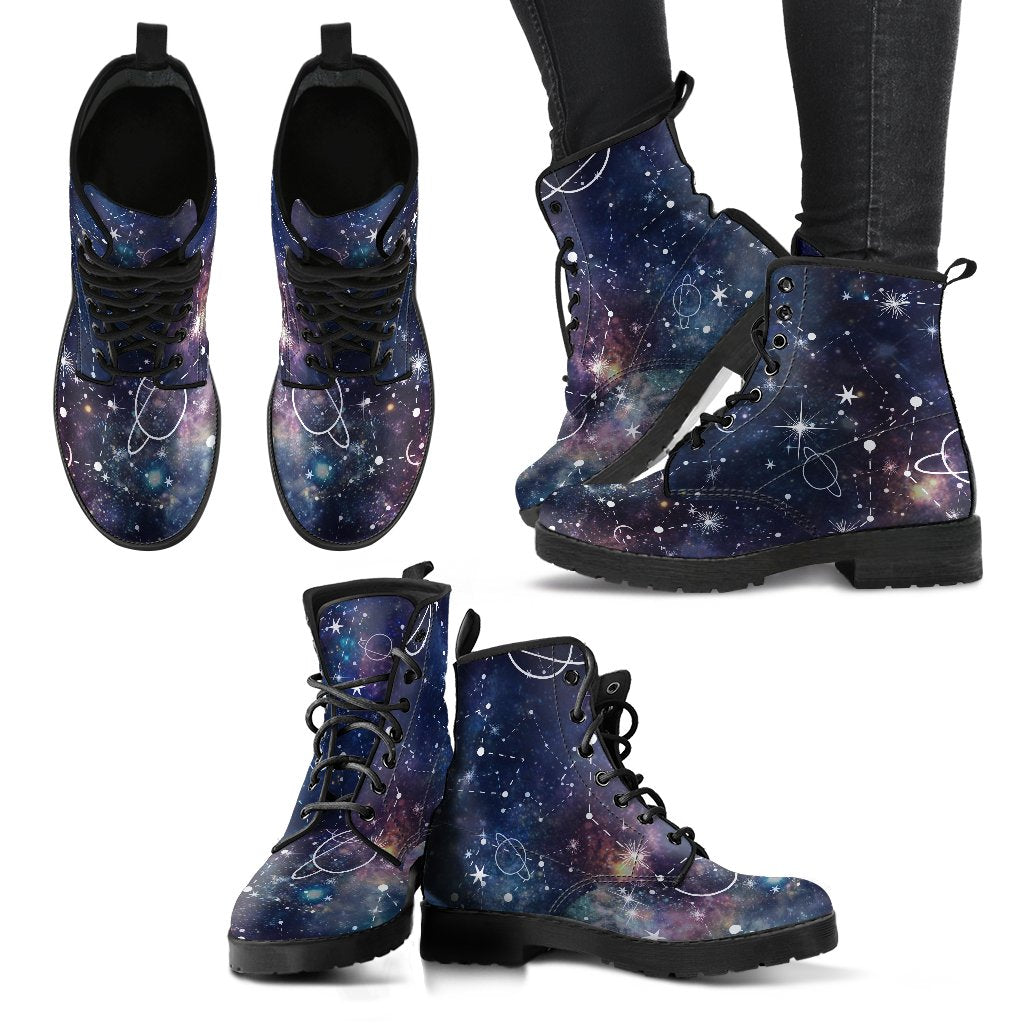 Constellation Galaxy Space Print Women's Boots