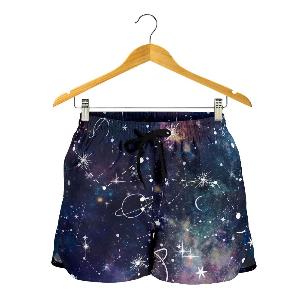 Constellation Galaxy Space Print Women's Shorts