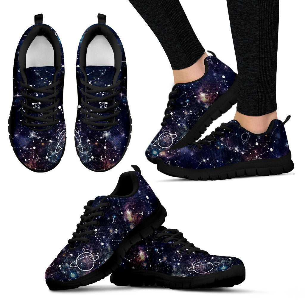 Constellation Galaxy Space Print Women's Sneakers