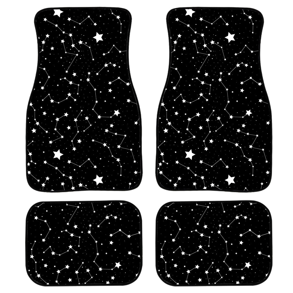 Constellation Sky Map Pattern Print Front and Back Car Floor Mats