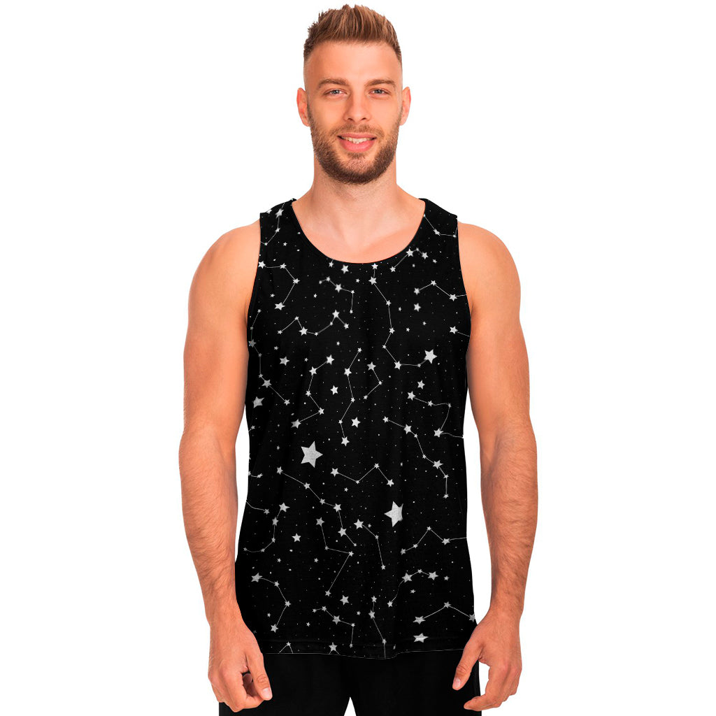 Constellation Sky Map Pattern Print Men's Tank Top