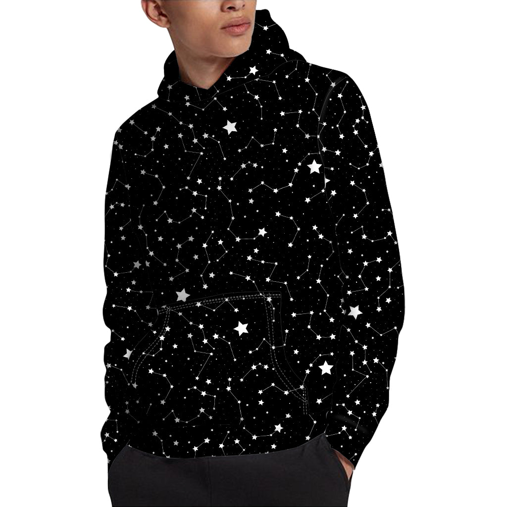 Constellation Sky Map Pattern Print Pullover Hoodie