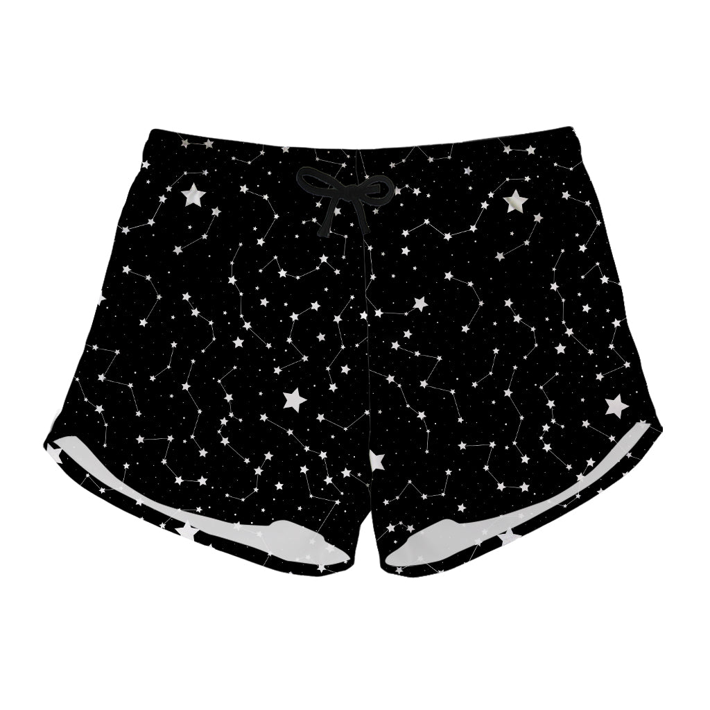 Constellation Sky Map Pattern Print Women's Shorts