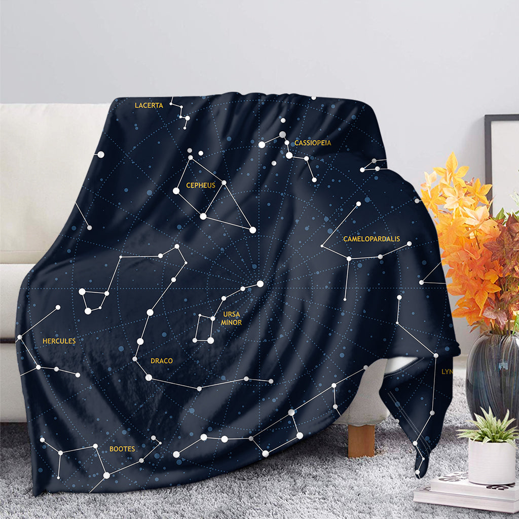 Constellation Sky Map Print Blanket