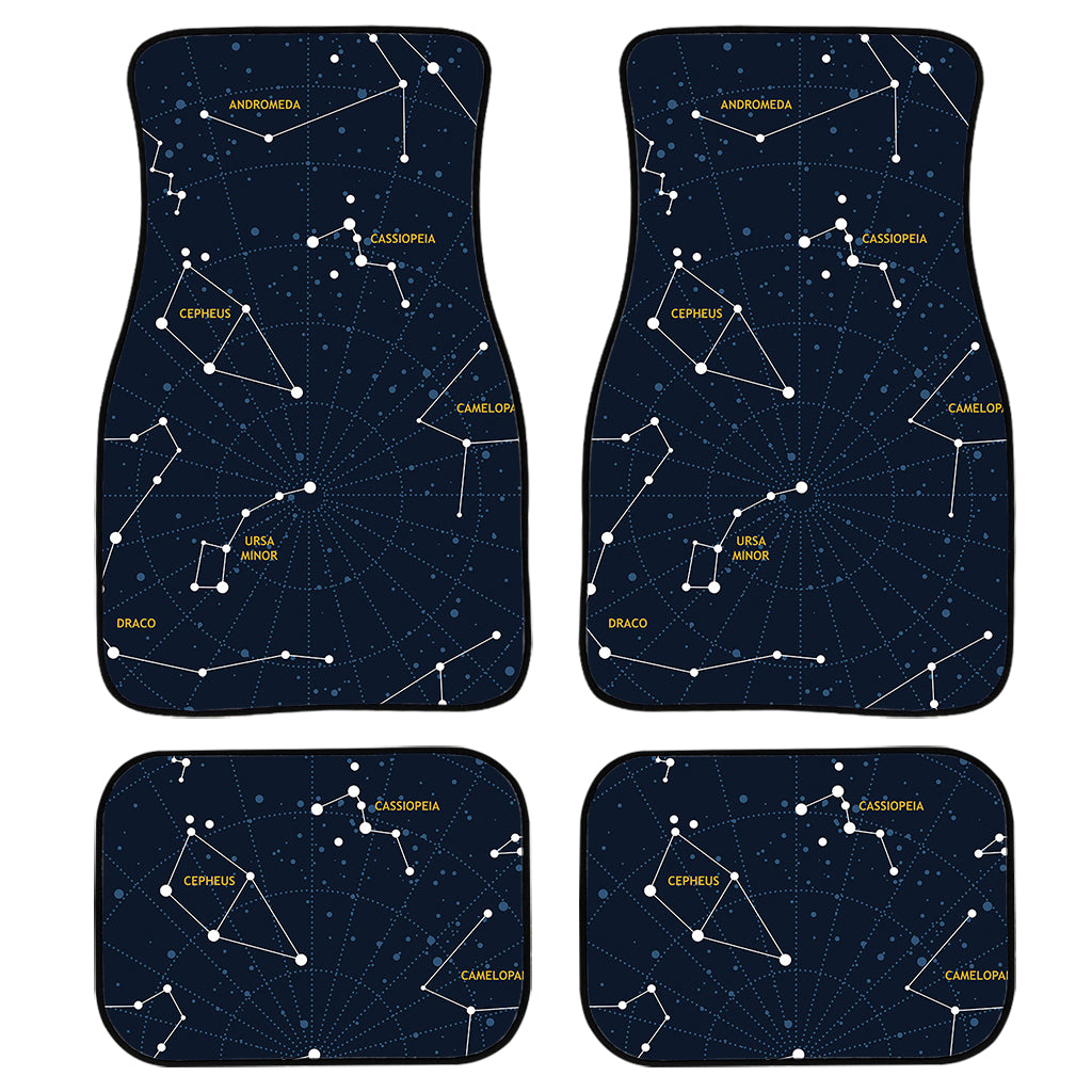 Constellation Sky Map Print Front and Back Car Floor Mats