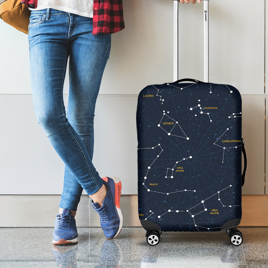 Constellation Sky Map Print Luggage Cover