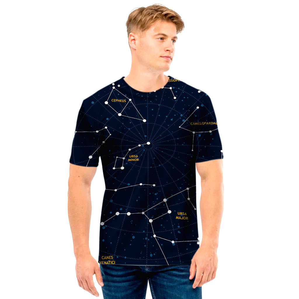 Constellation Sky Map Print Men's T-Shirt