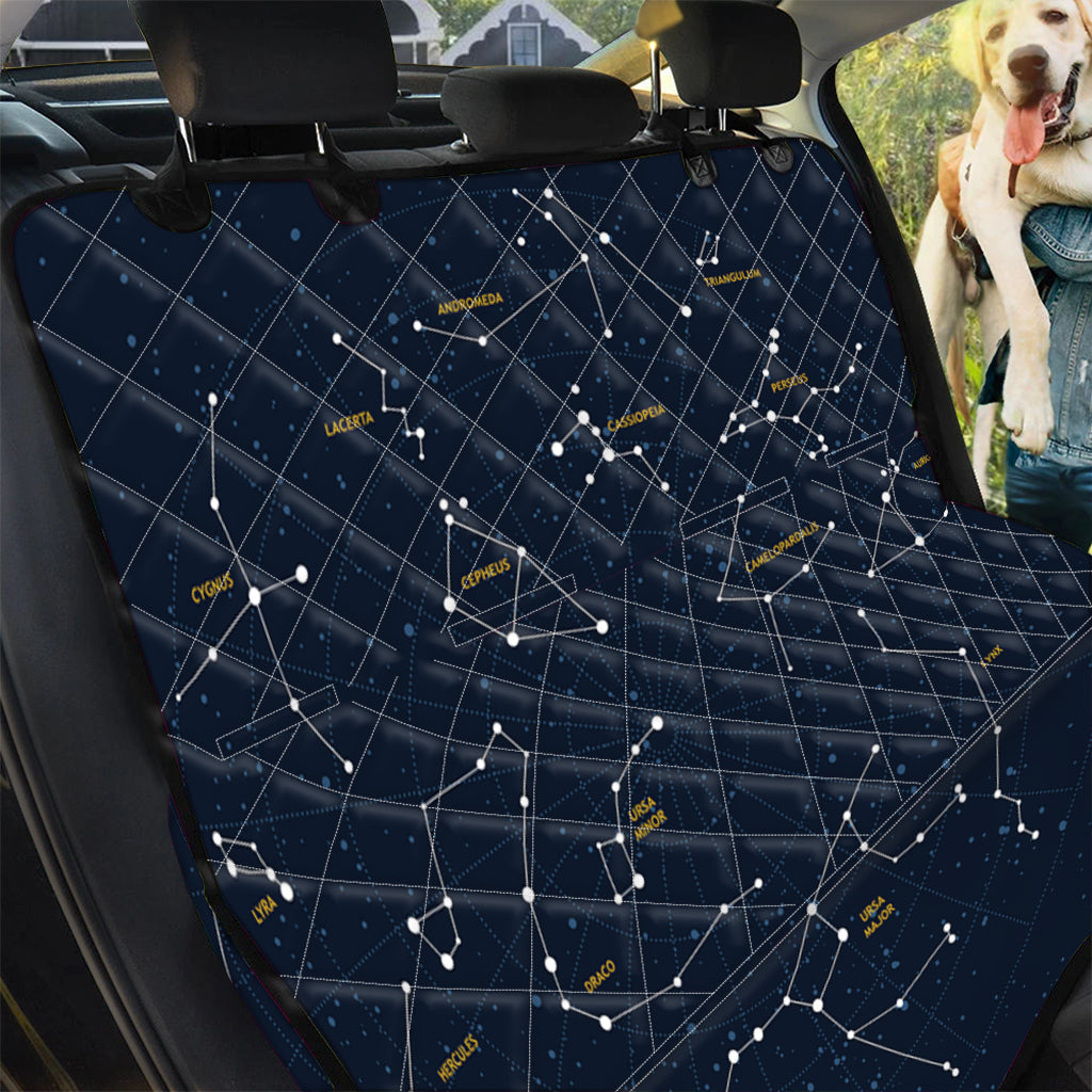 Constellation Sky Map Print Pet Car Back Seat Cover