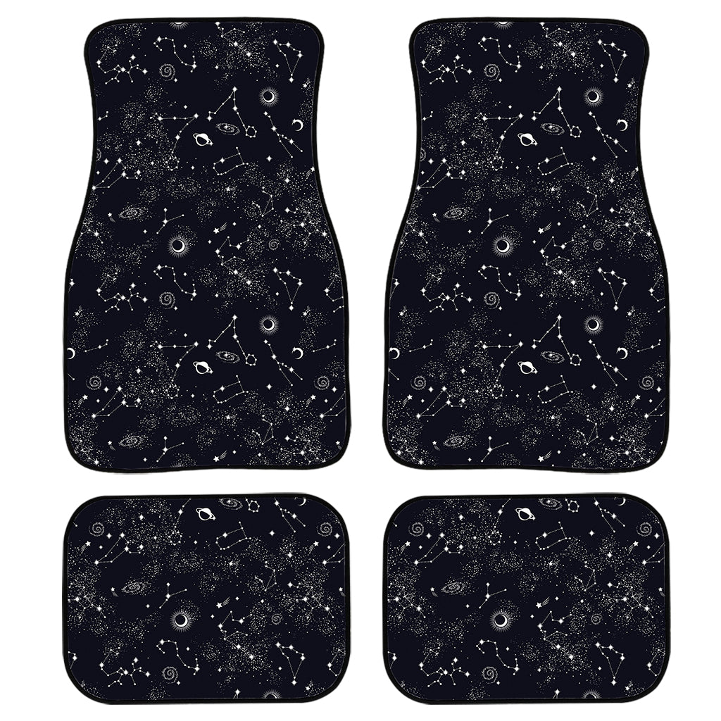 Constellation Space Pattern Print Front and Back Car Floor Mats