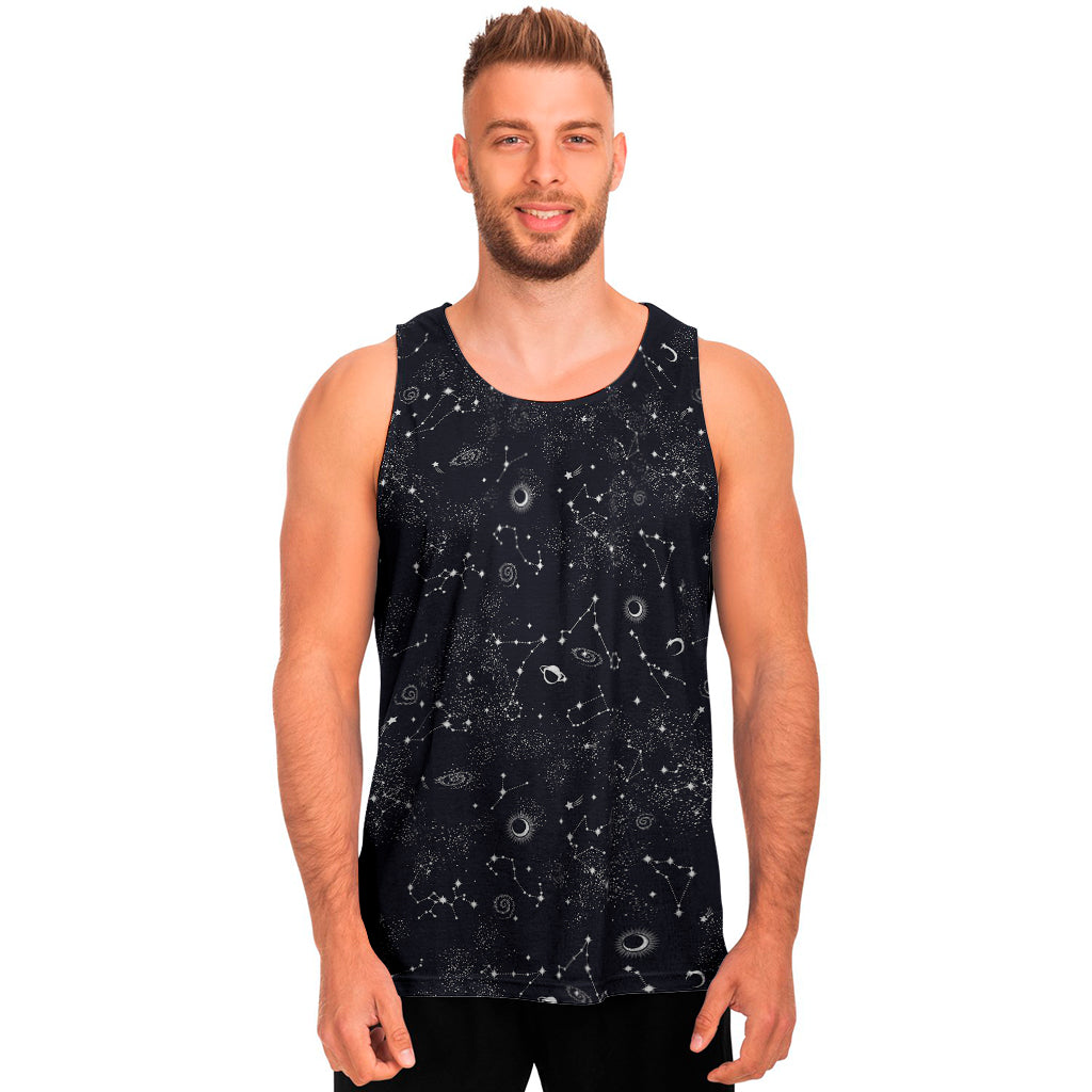 Constellation Space Pattern Print Men's Tank Top