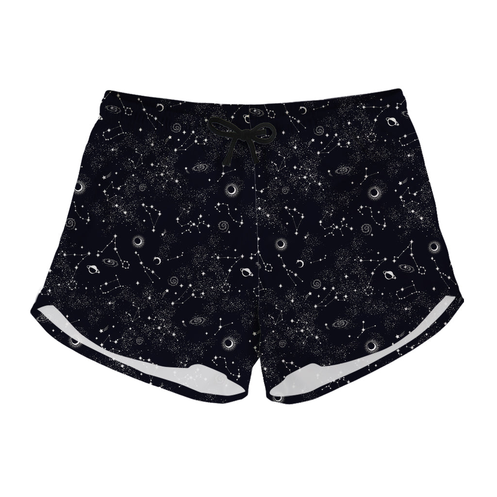 Constellation Space Pattern Print Women's Shorts