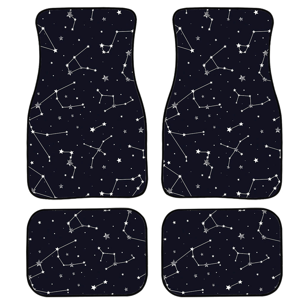 Constellation Stars Pattern Print Front and Back Car Floor Mats