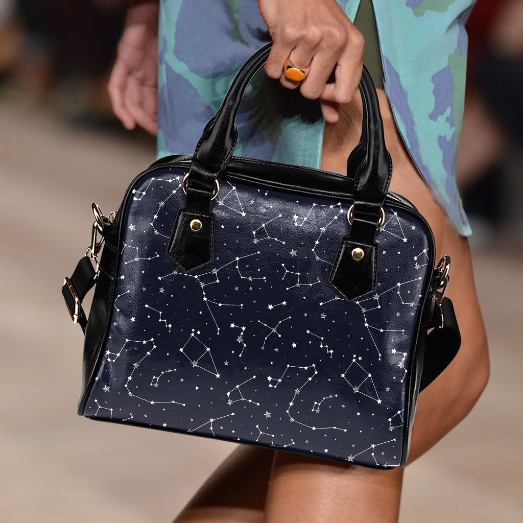 Constellation Stars Pattern Print Shoulder Handbag