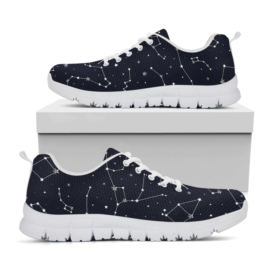 Constellation Stars Pattern Print White Sneakers